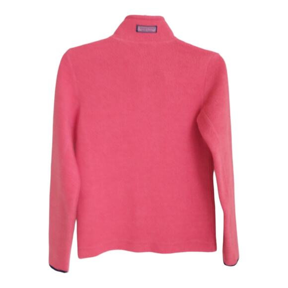 Vineyard Vines Fleece Sweatshirt Women's XXS Salmon 1/4 Zip Long Sleeve Pullover - Picture 3 of 9